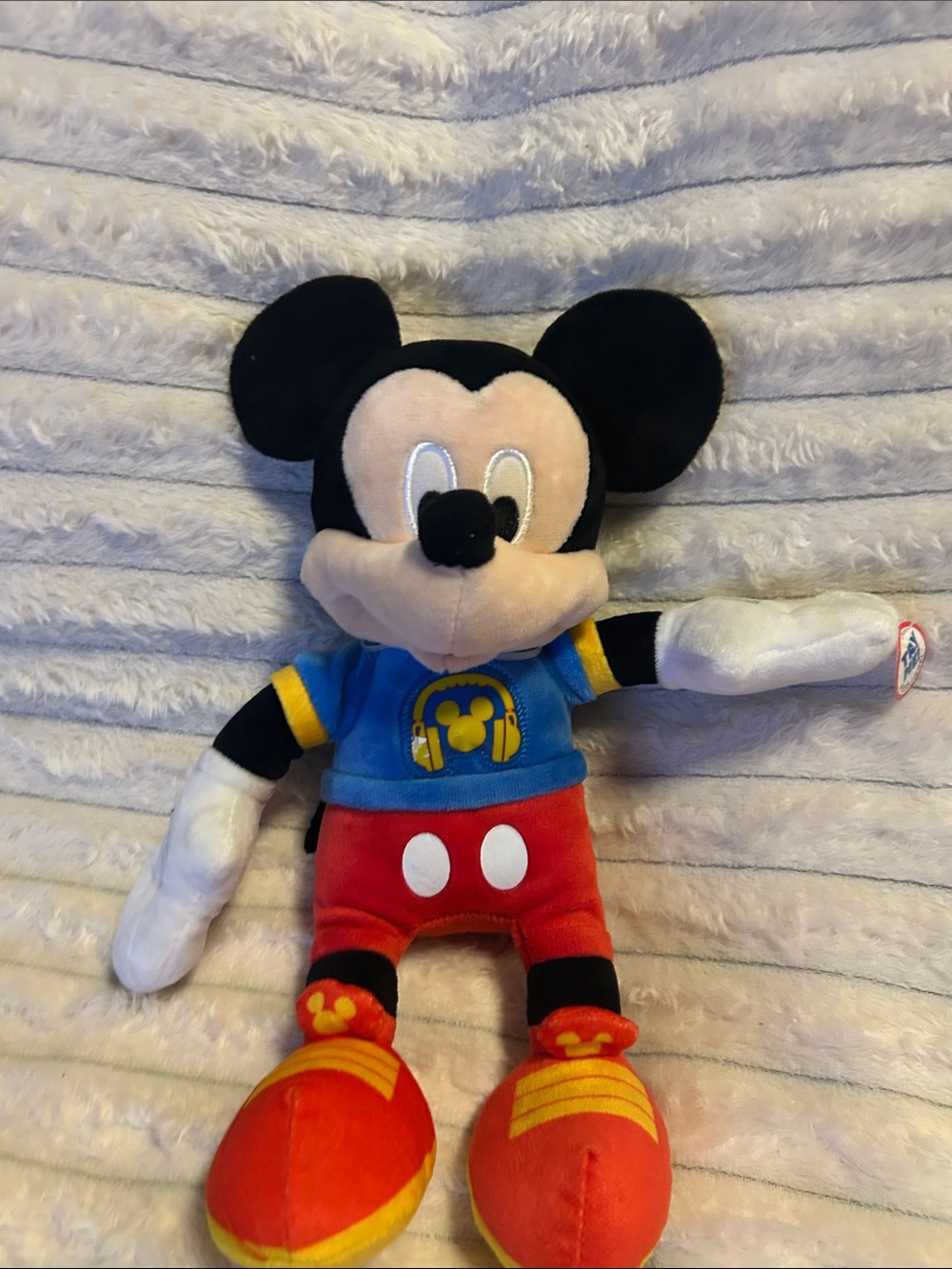 Disney Mickey Mouse Plush - Black, Red, Blue & Yellow